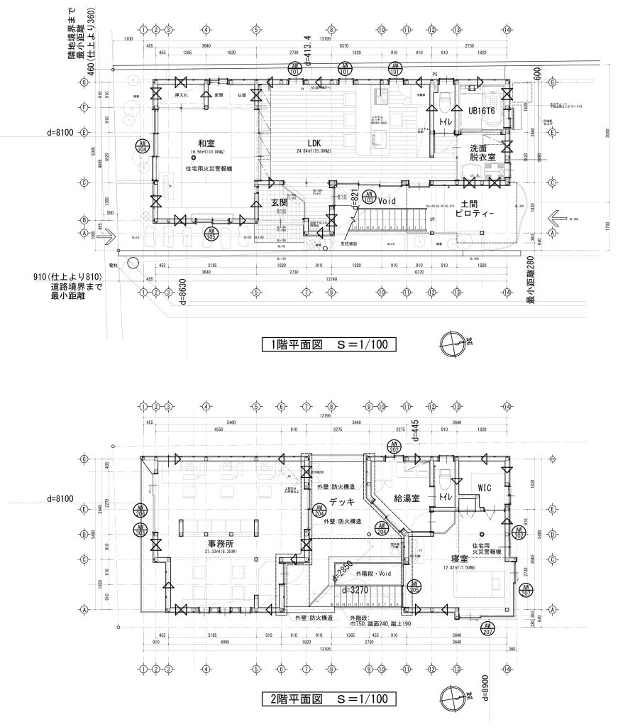 セルフビルドの建築確認申請に必要な図書 平面図等 アーキトリック一級建築士事務所